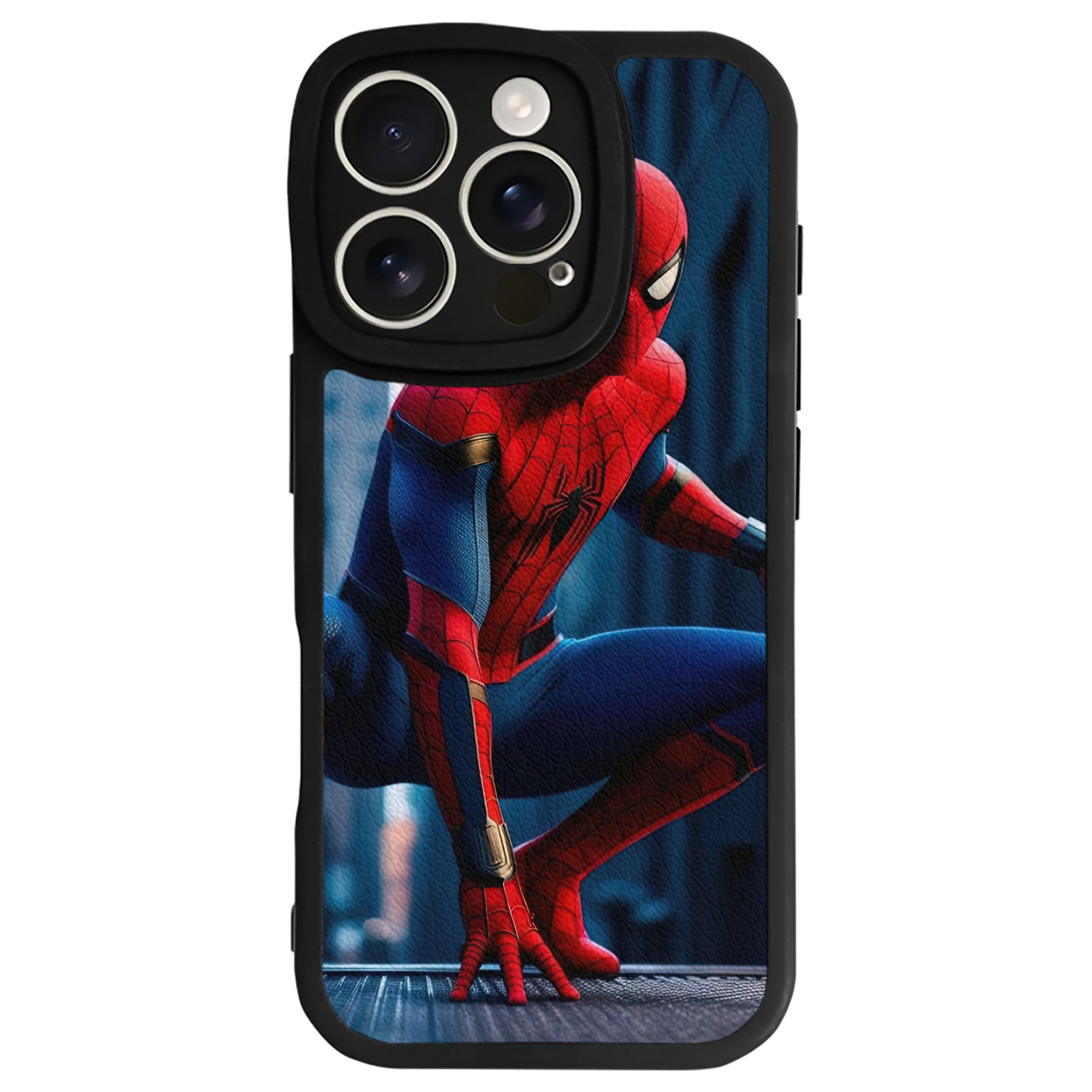 Spider Man スパイダーマン 【iPhone 16シリーズ対応】シリコンスマホケース（レザー調） 材質：シリコン